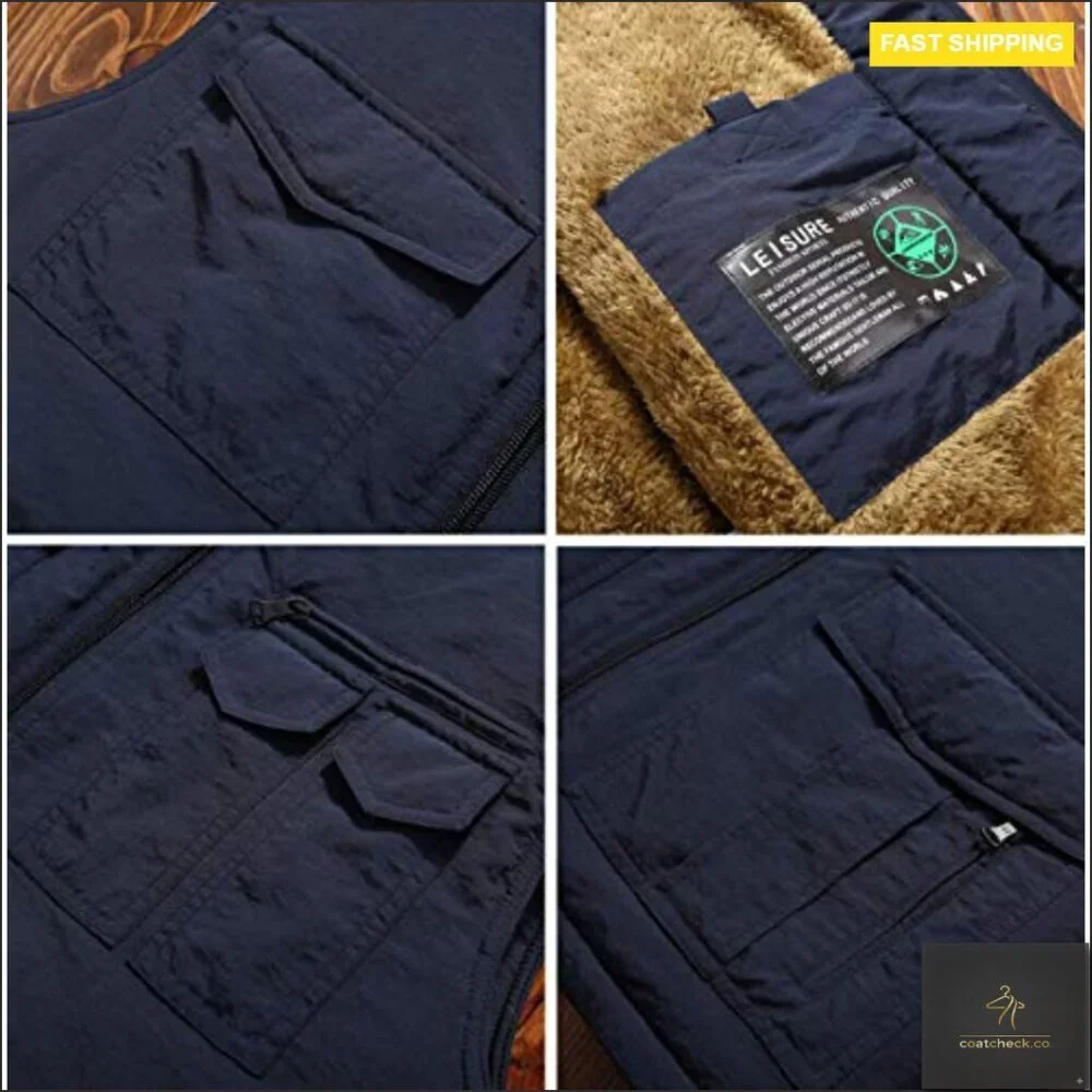 Men's Puffer Vest Stand Collar Quilted Outdoor Activewear Lightweight Water